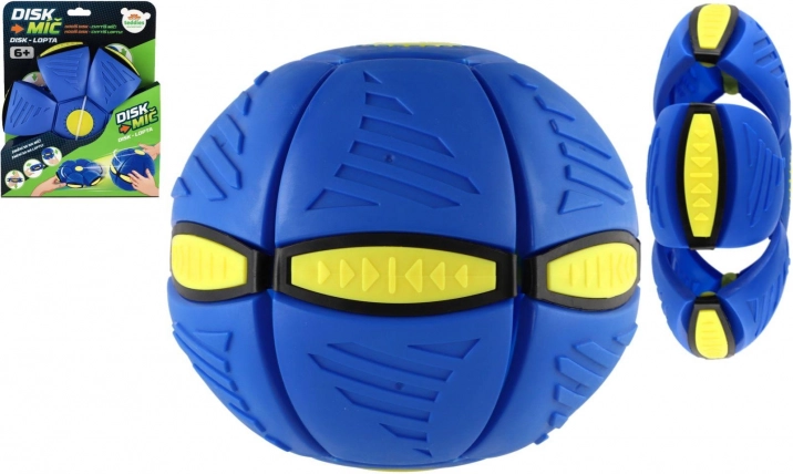 Disc-minge albastru 22 cm – disc de aruncat care se transformă în minge