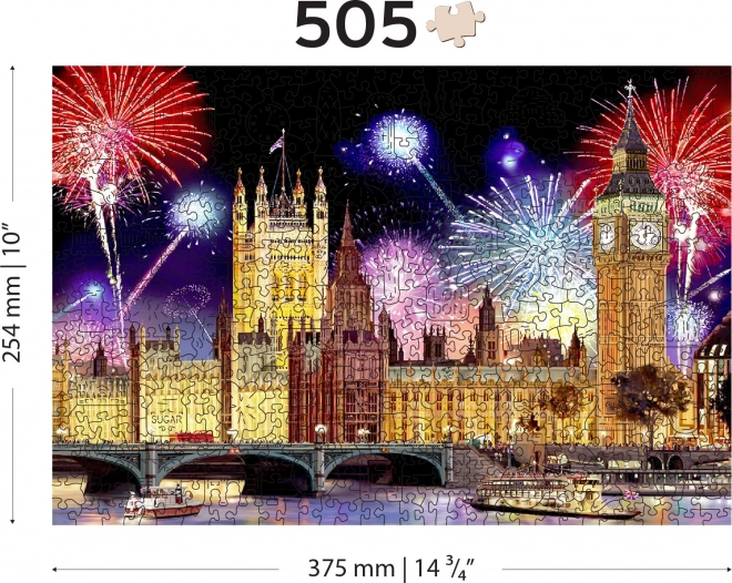 Puzzle din lemn Londra de noapte