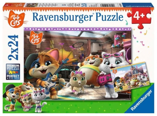 Puzzle dublu 44 Pisici RAVENSBURGER