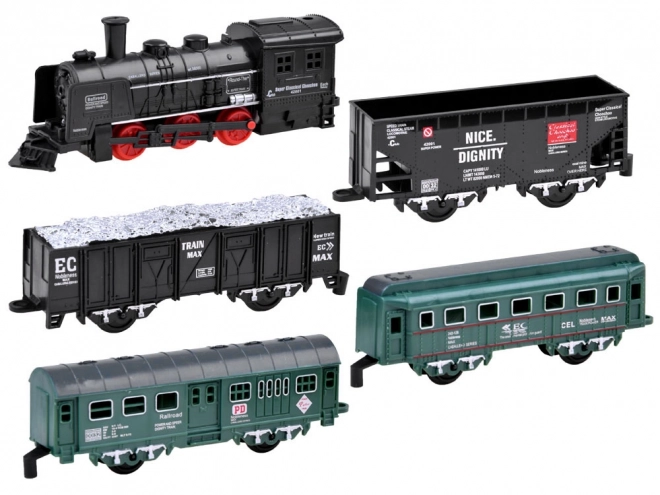 Tren electric cu vagoane