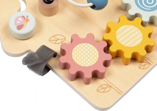 Tooky Toy Marele Panou Manipulativ din Lemn Căsuța - Centru de Activități