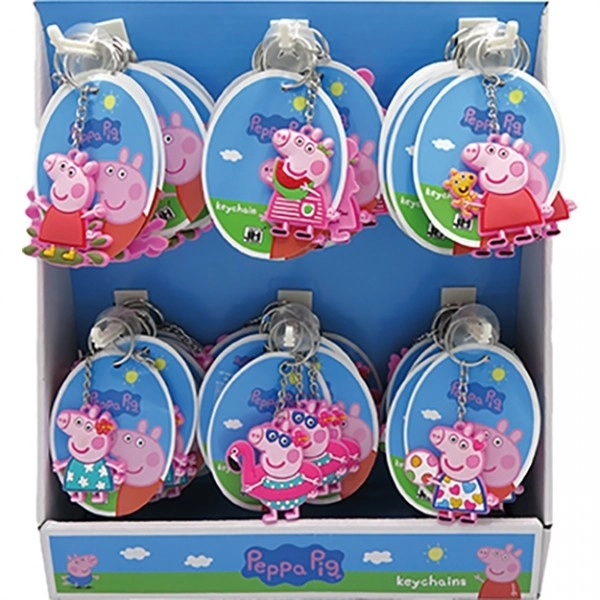 breloc 3D Peppa Pig din gumă 10 cm