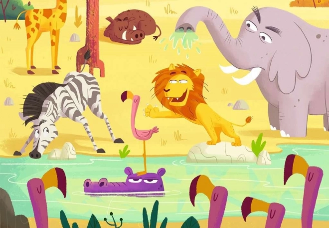 Puzzle și joc: Safari de la Ravensburger