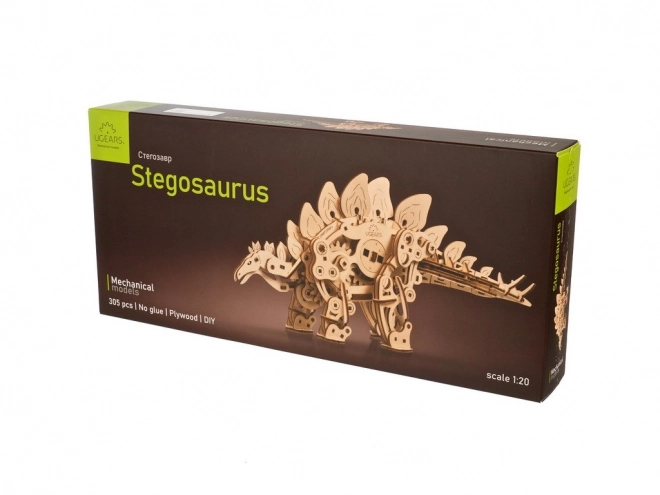 Puzzle mecanic din lemn 3D Ugears Stegosaurus