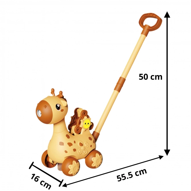 Pusher cu bule săpun în formă de girafă 2 în 1 WOOPIE