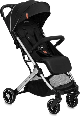 Cărucior sport MoMi ESTELLE LIGHT negru cu cadru argintiu