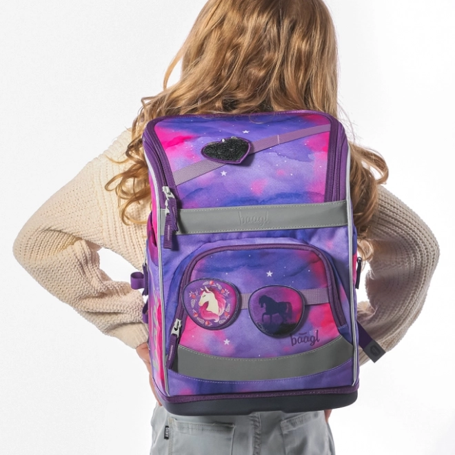 Set BAAGL Zippy Plus Cal: Ghiozdan, Penar, Sac, Sort, Portofel