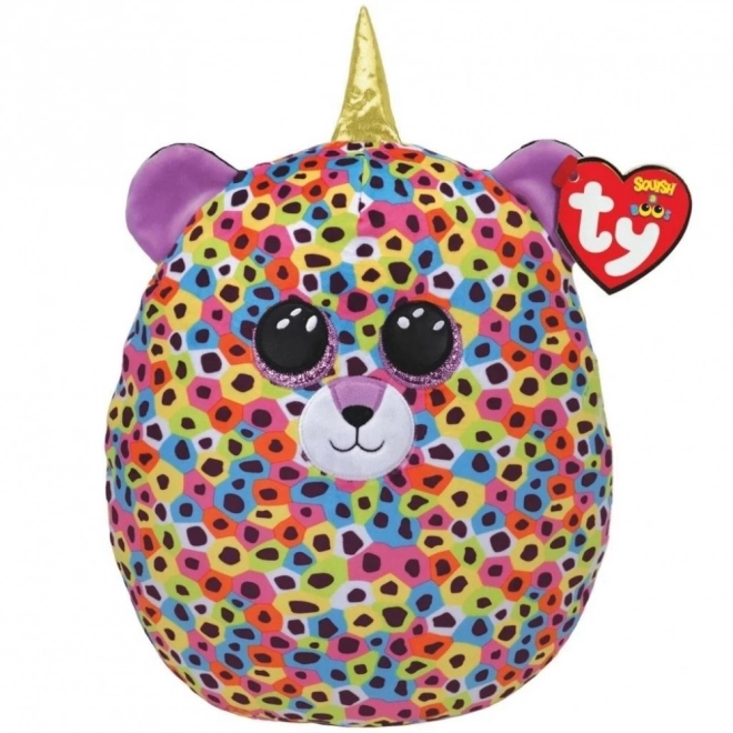Jucărie de pluș TY Squish-a-Boos Leopard cu corn multicolor 22 cm