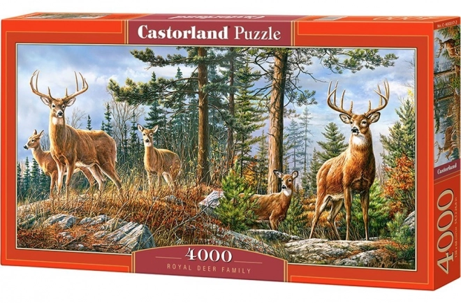 Puzzle Castorland familia regală de cerbi 4000 piese