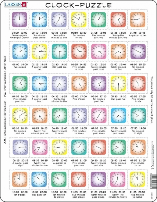 Puzzle Ce oră este? 42 piese