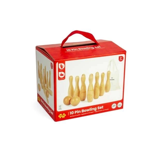 Joc de popice din lemn Bigjigs Toys