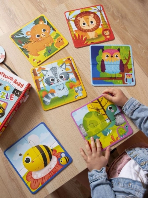 Puzzle Montessori Tactil pentru bebeluși