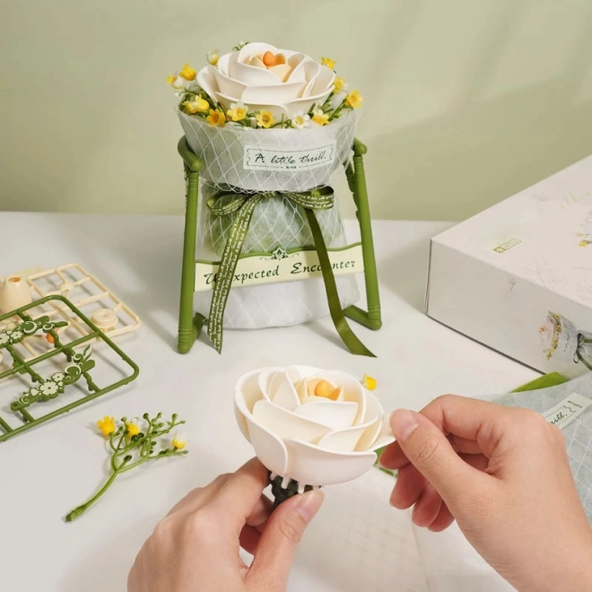 Puzzle 3D Camelia Albă