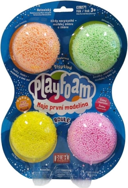 PlayFoam Boule set sclipitor cu 4 culori – plastilină care nu murdărește