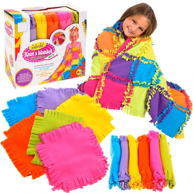 Set creativ patchwork cu pătură polară DIY