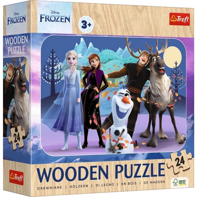 Puzzle lemn Regatul de gheață 24 piese