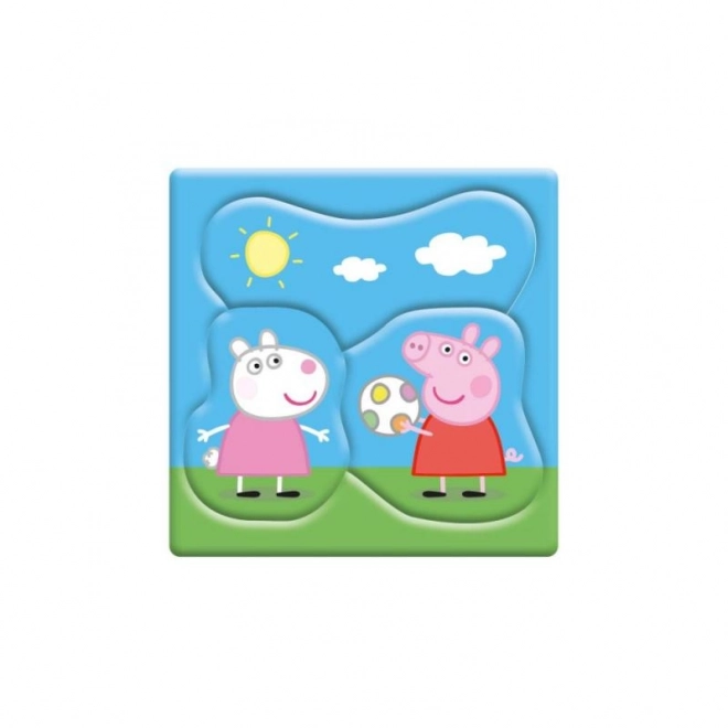 Puzzle DINO Baby Peppa Pig și Familia 3 în 1