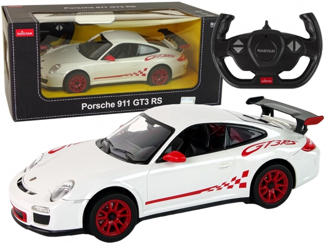 Mașină teleghidată Porsche 911 GT3 RS albă Rastar 1:14