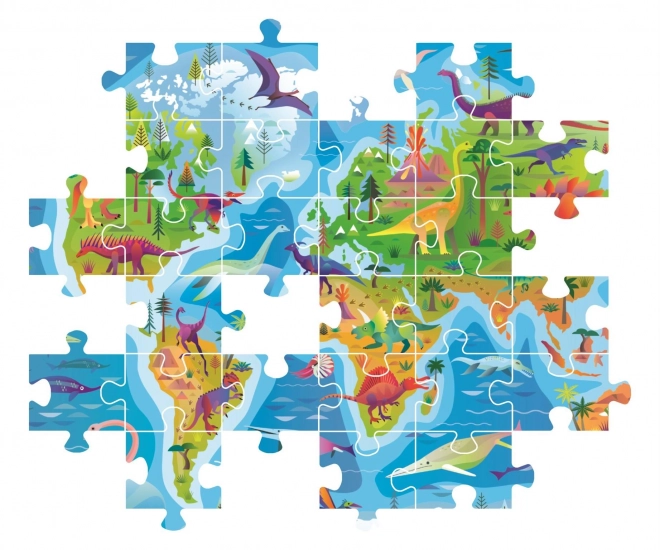 Harta Dinozauri Puzzle 180 Piese