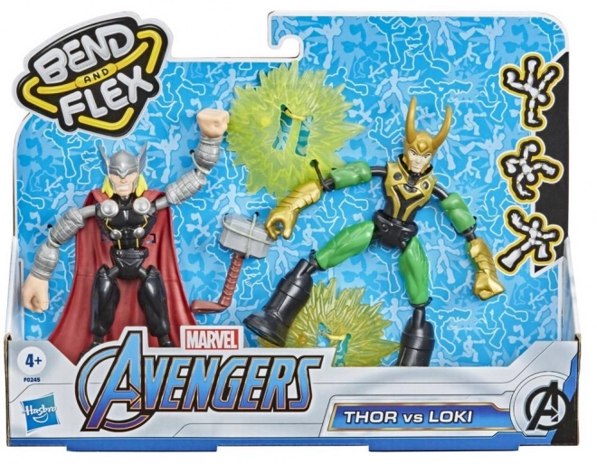 Figurine Flexibile Thor și Loki Marvel de la Hasbro