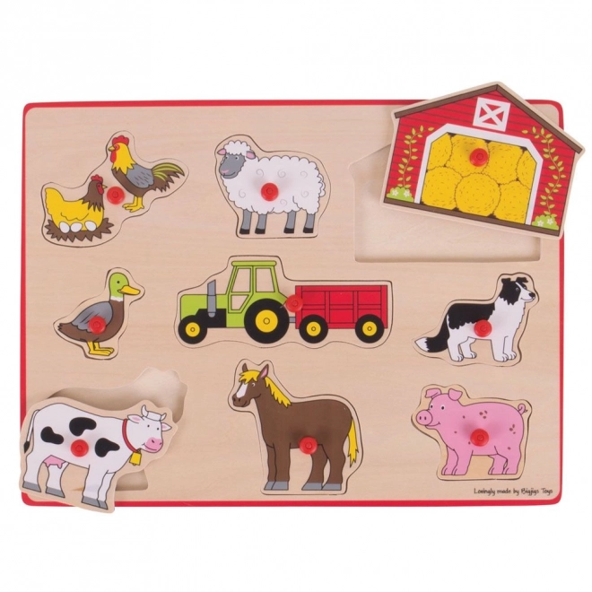 Puzzle insertabile ferma Bigjigs Toys