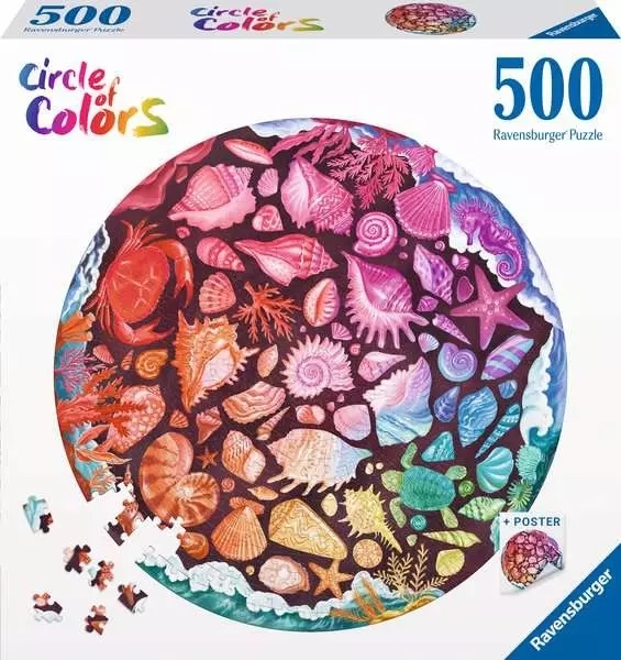 Puzzle Rotund Culori: Scoici 500 Piese RAVENSBURGER