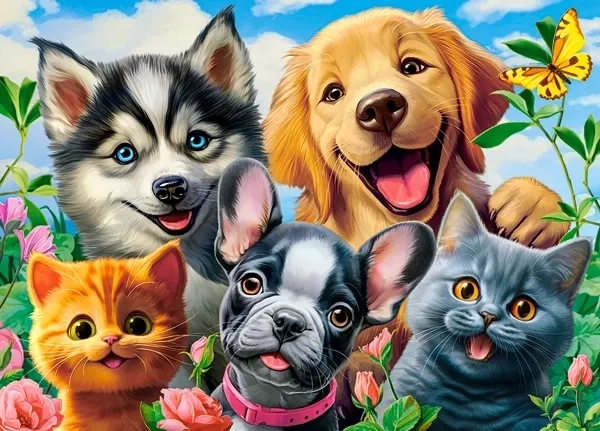 Castorland puzzle selfie animale 120 piese