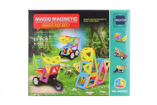 Set de construcție magnetic cu 25 de piese