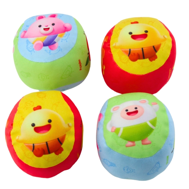 Set de mingi moi pentru copii cu modele de fructe