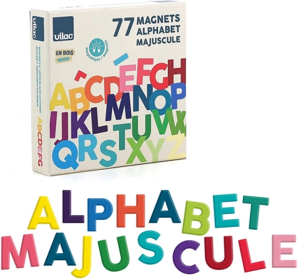 Vilac Alfabet magnetic din lemn, litere mari