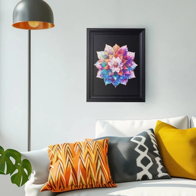 Puzzle de lemn Mandala Florală
