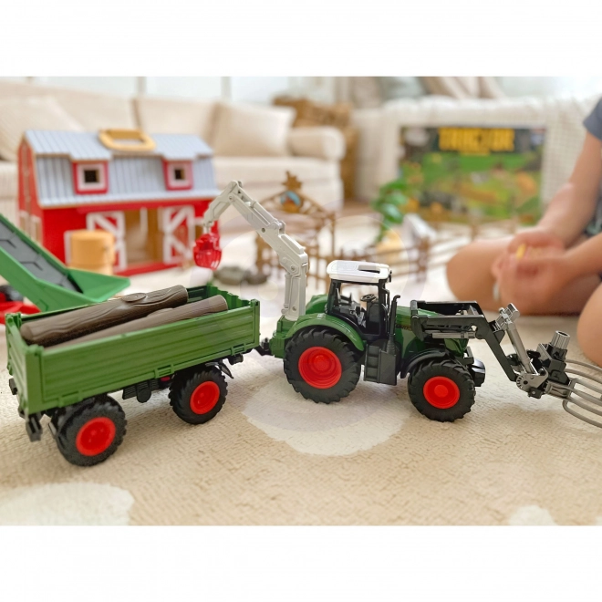 Set de utilaje agricole cu tractor Woopie