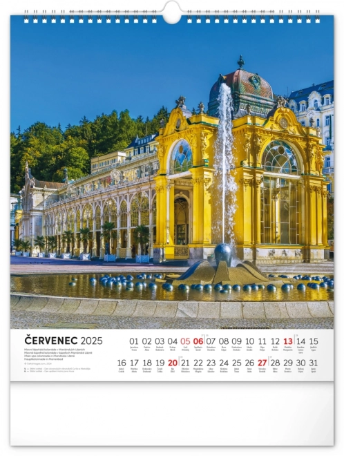 Calendar de perete Republica Cehă 2025