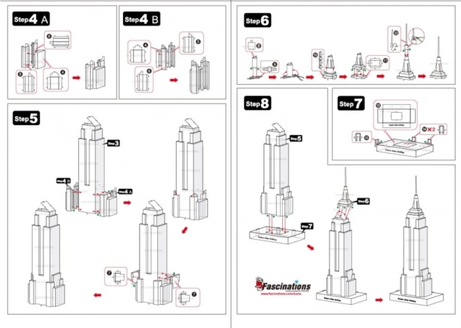 Puzzle metalic 3D Empire State Building