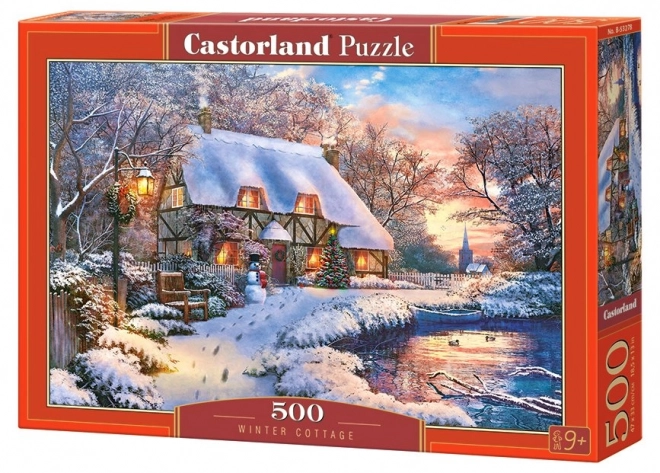 Puzzle 500 elemente căsuța de iarnă