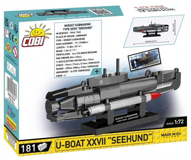 Submarin miniatura Cobi U-Boot XXVII Seehund