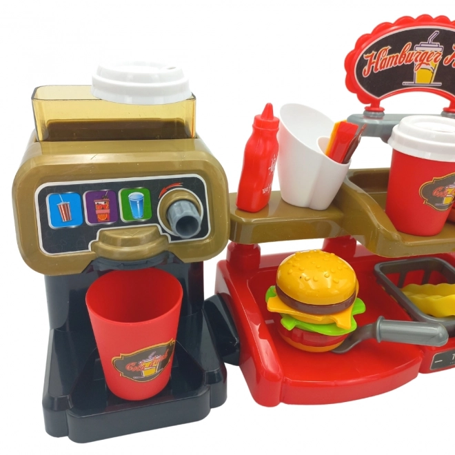 Set Fast Food XXL cu Casă de Marcat și Distribuitor Băuturi