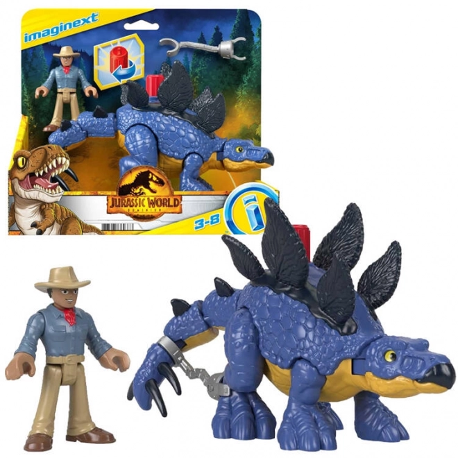 set de figurine Stegosaurus și Dr. Grant Imaginext Jurassic World