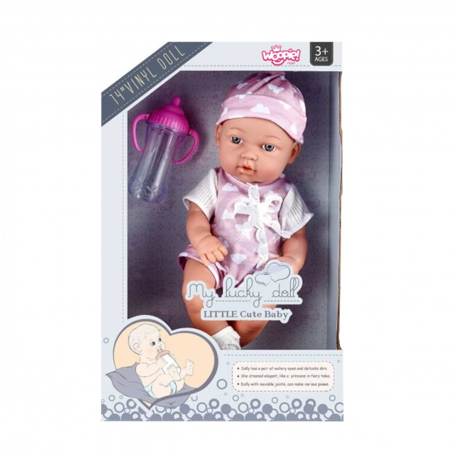 Păpușă adorabilă Woopie Royal în ținută roz 36 cm