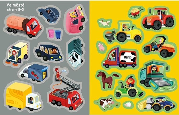 Carte cu autocolante Mașini