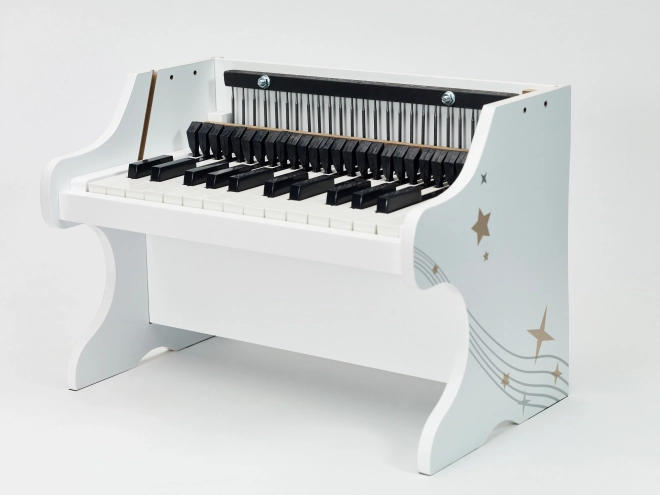 Pianină de lemn pentru copii Classic World cu carte de învățare