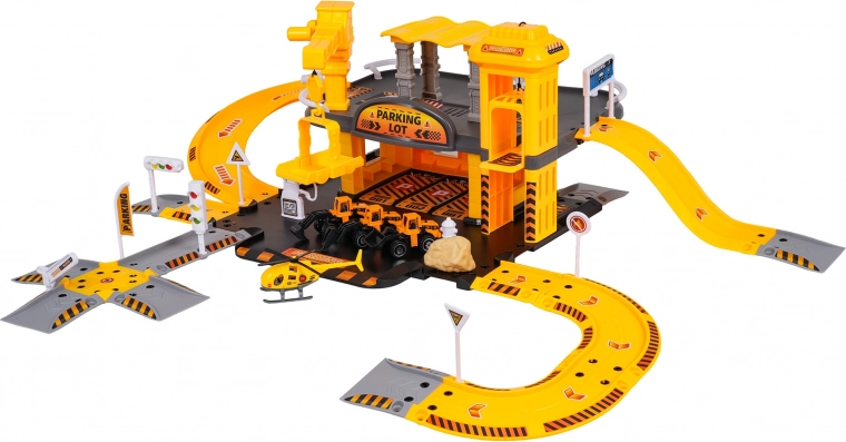 Parcare pe două etaje cu zonă de construcții