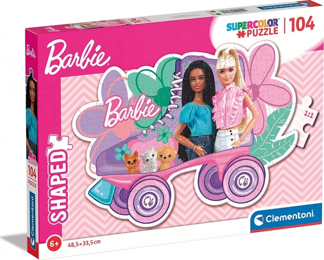 Puzzle contur CLEMENTONI Barbie Patinaj 104 piese