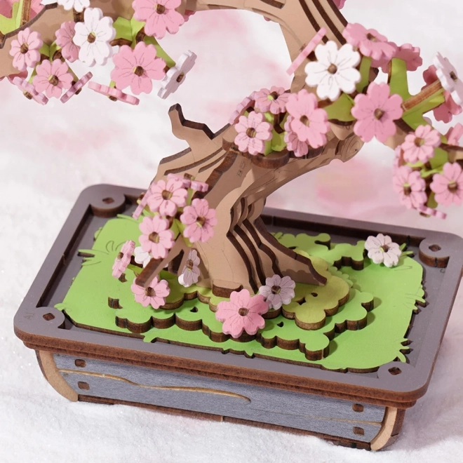 Robotime puzzle 3D din lemn bonsai sakura