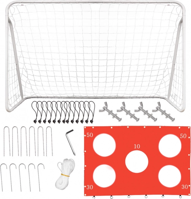 Poartă de fotbal pentru copii cu plasă de precizie 2în1 215 x 153 x 76 cm