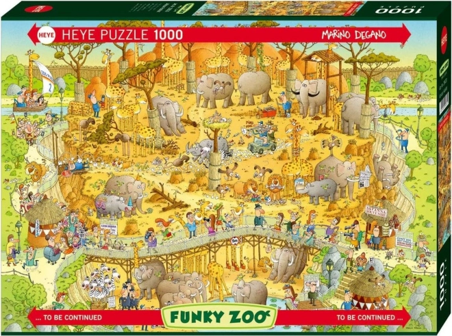 Puzzle HEYE Zoo Nebună: Expoziția Africană 1000 piese