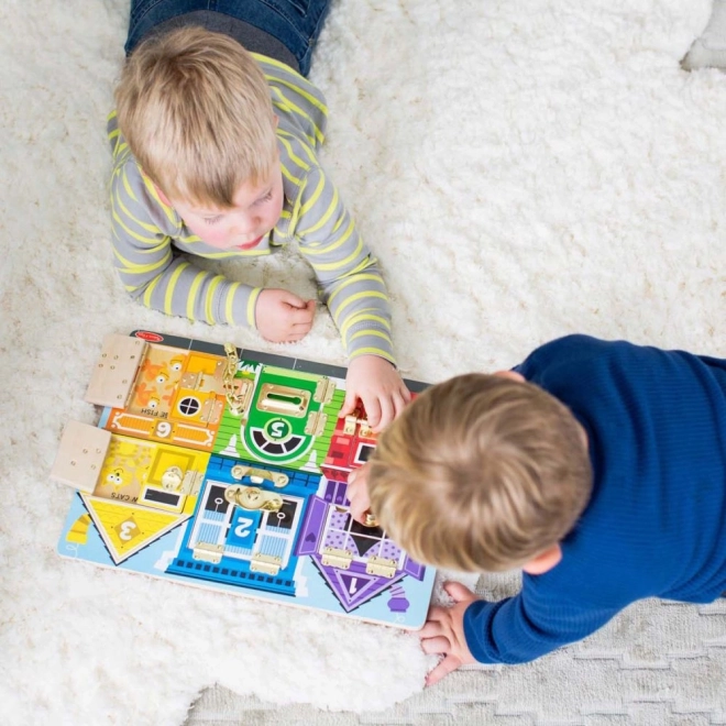 tablou cu încuietori și lacăte Melissa and Doug