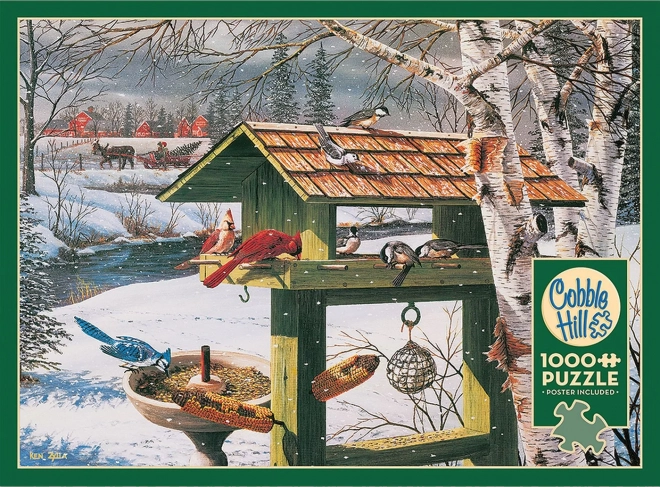 Puzzle Bancă în curte 1000 piese Cobble Hill