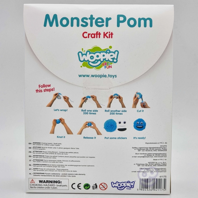Set creativ pentru realizarea de monștri din pompoane - Woopie Art&Fun