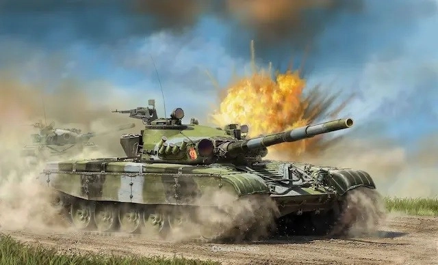 Model tanc T-72 M1 la scară 1/72